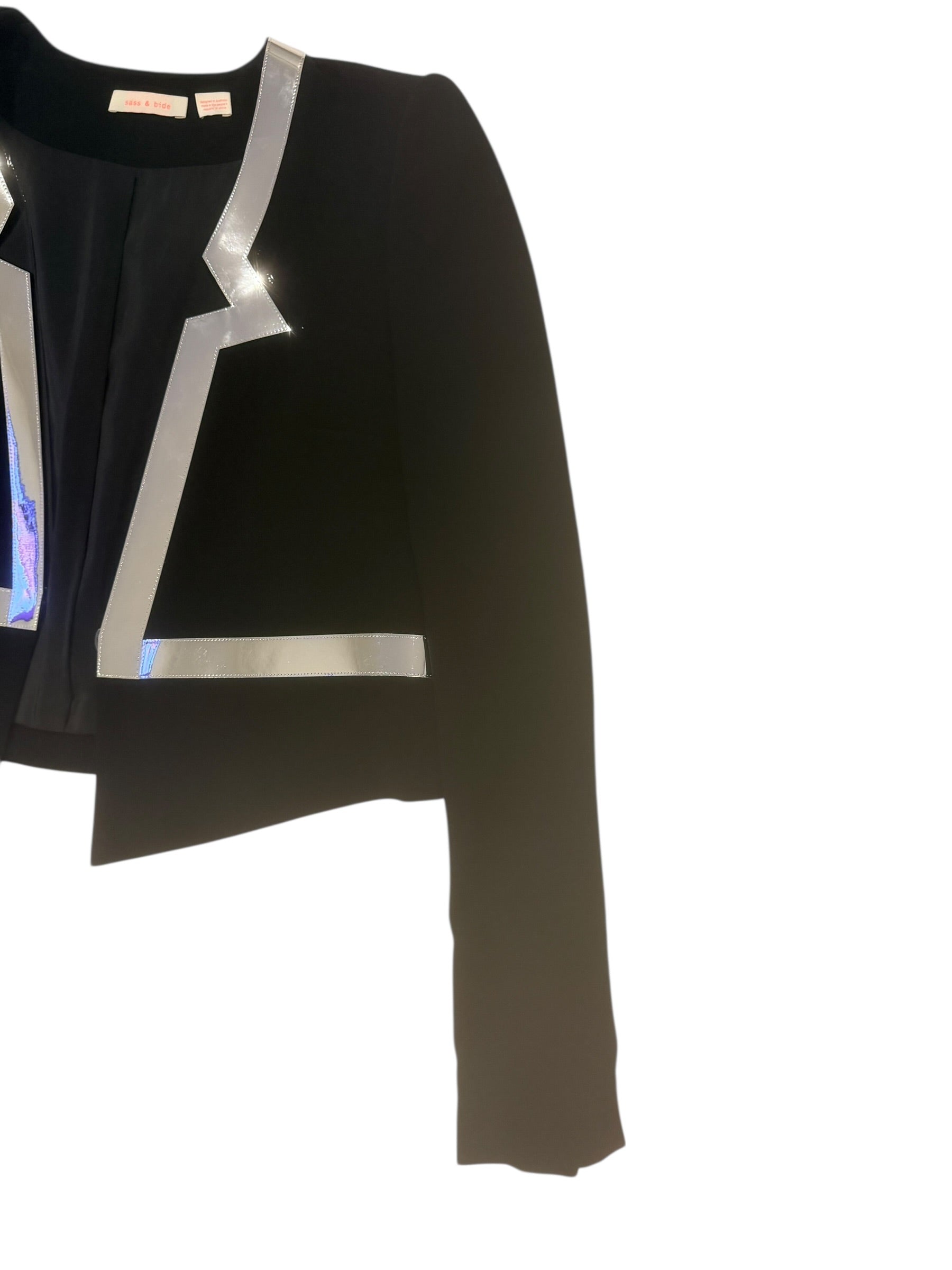 Sass & Bide. Black Blaser. Size:10
