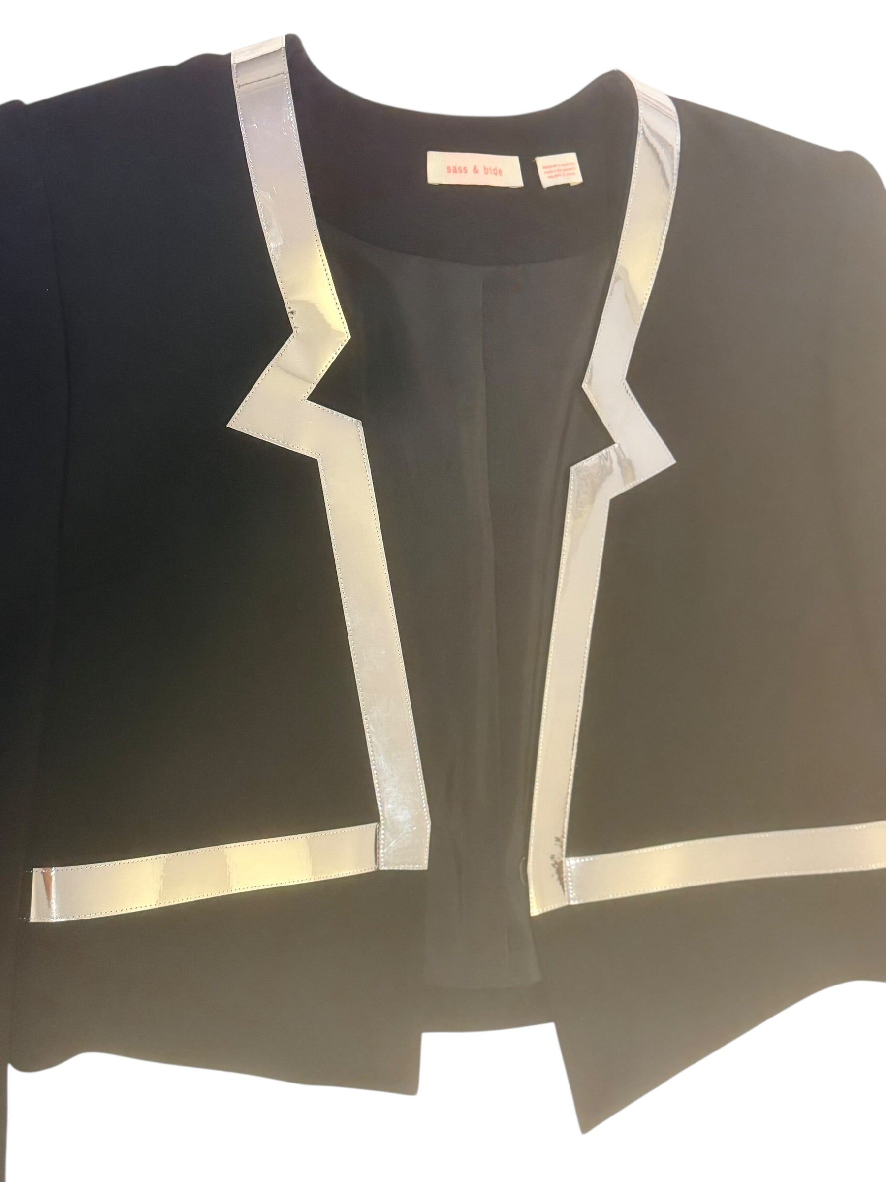 Sass & Bide. Black Blaser. Size:10