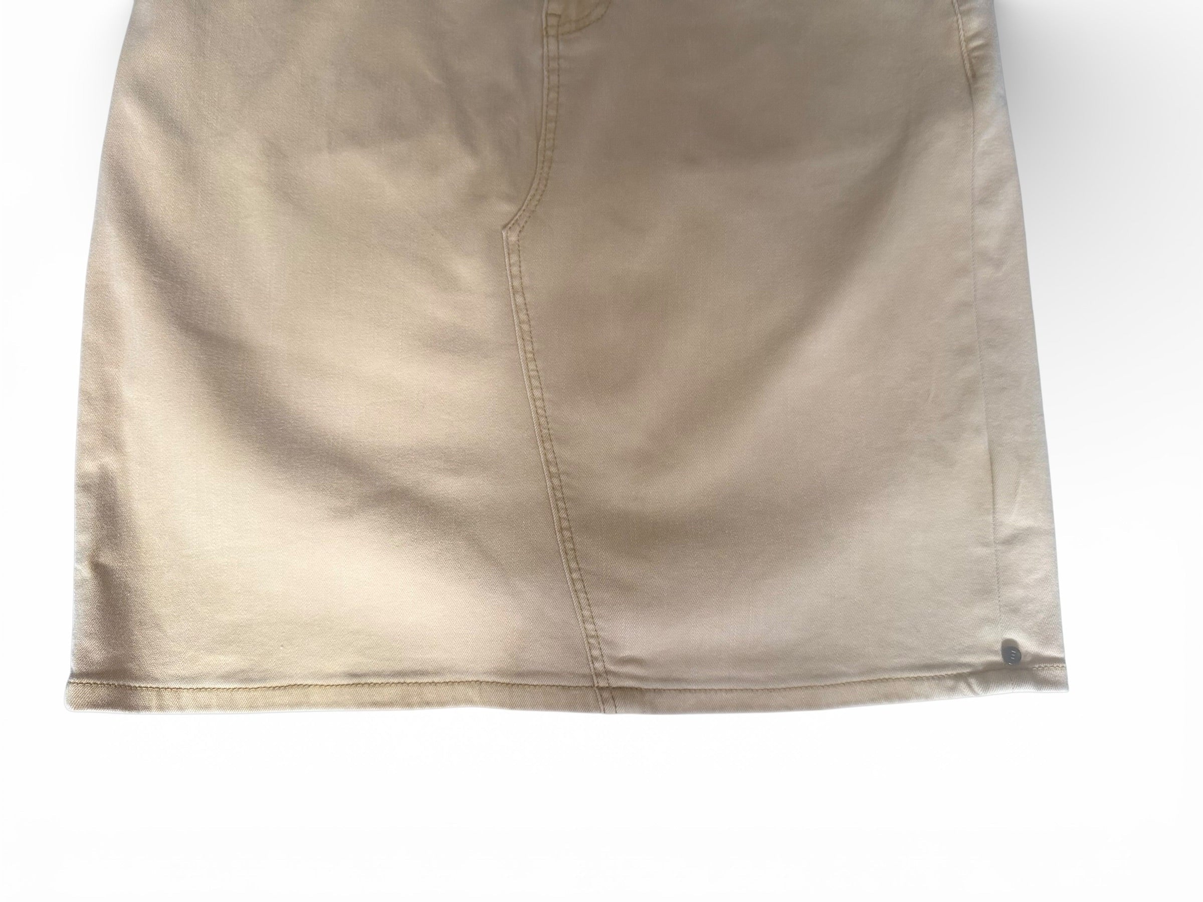 Elm. Soft Denim Pencil Skirt Taupe. Size:12