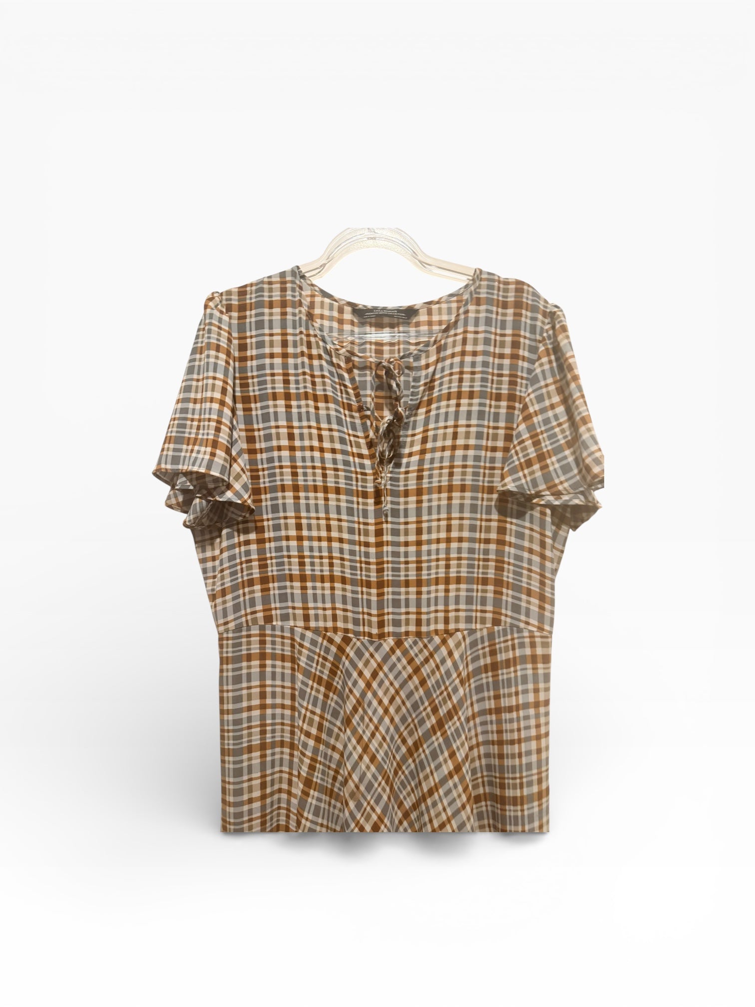 Zara. Checkered Slip Dress. Size:XS