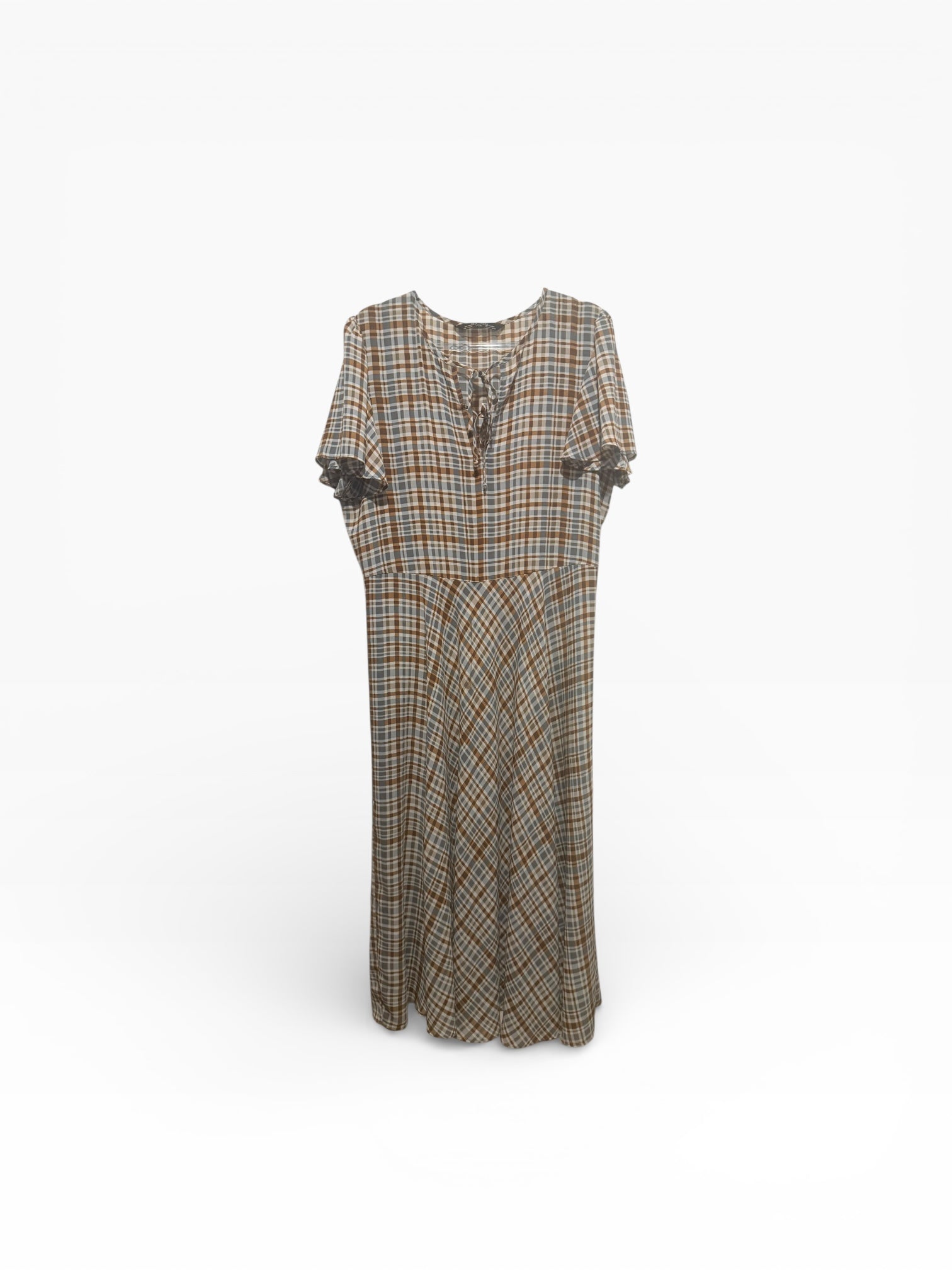 Zara. Checkered Slip Dress. Size:XS