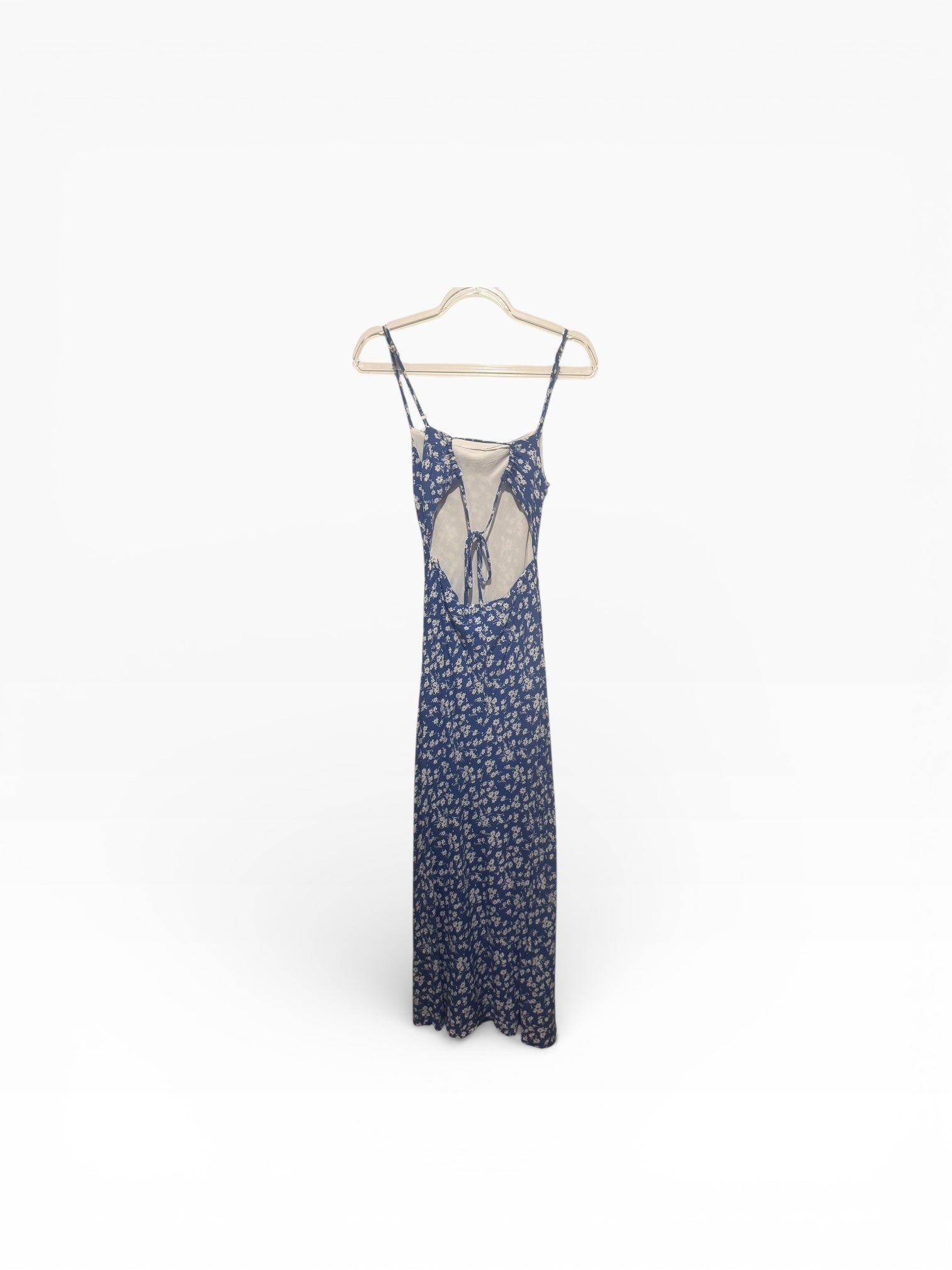 Blue & White floral slip dress. Size 8