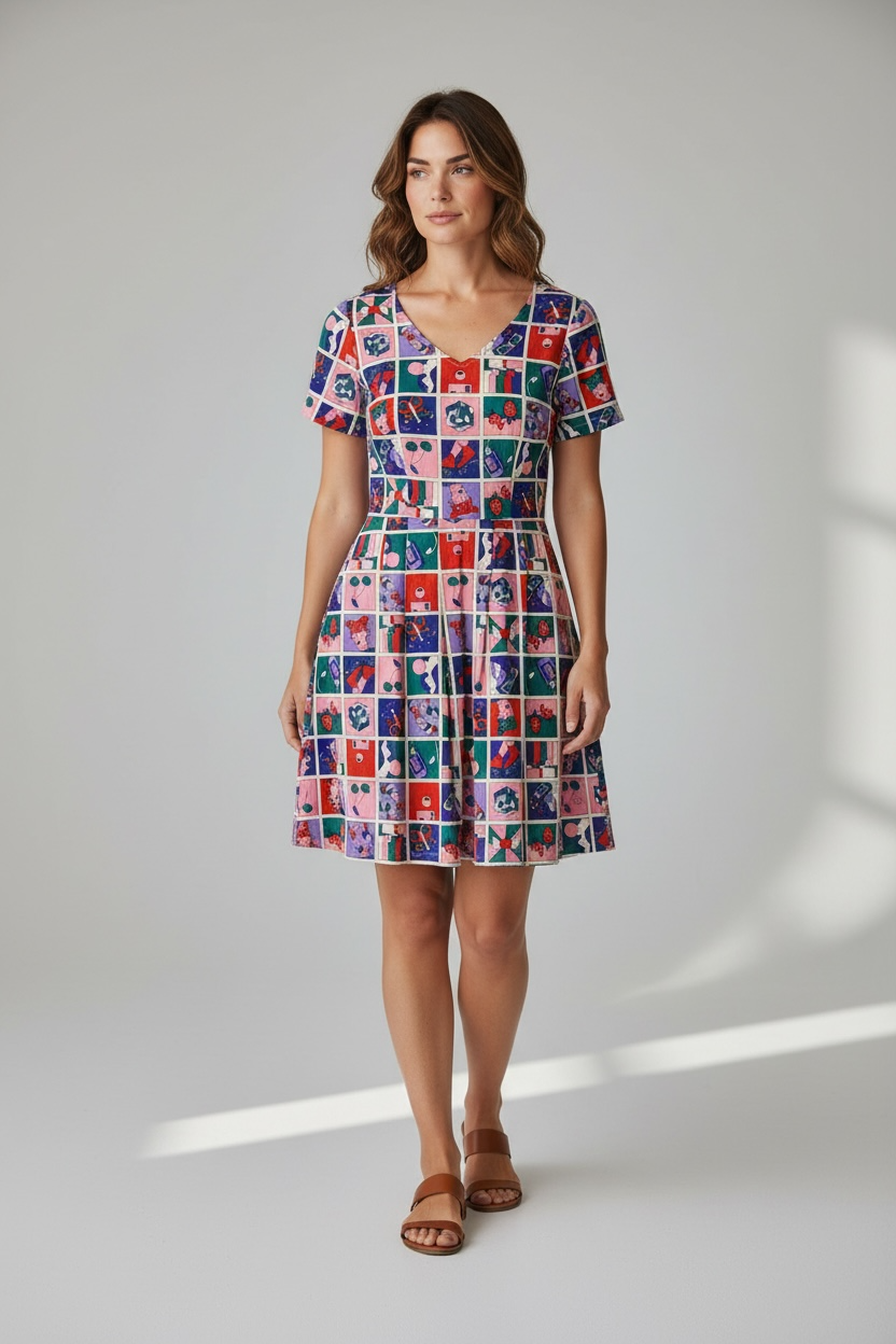 Dangerfield. Pleated Dress. Size 8