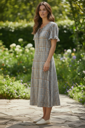 Zara. Checkered Slip Dress. Size:XS